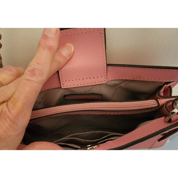 Michael Kors Rayne Small Crossbody Leather Classic Pink - Picture 15 of 16